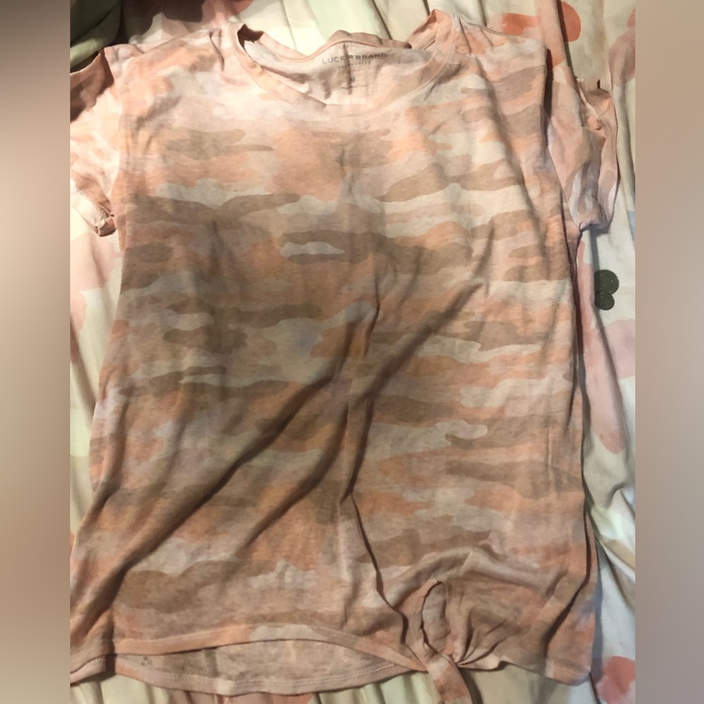 Brand: luck brand. Color: light pink, and  beige.     Size: M